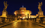 Ponte Sant'Angelo e Castel Sant'Angelo illuminati